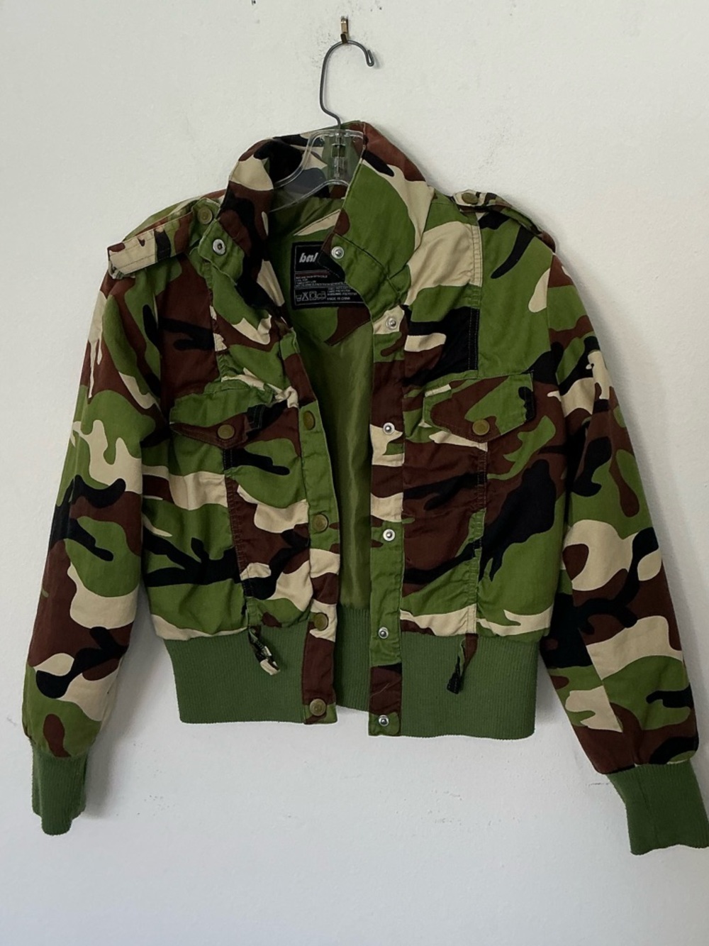 Baby Noiz Camo Cropped Jacket S Military Utility Y2K Streetwear